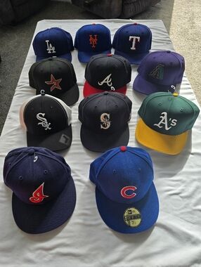 Mixed MLB New Era 59FIFTY Fitted Hat Lot - Multiple Team Logos